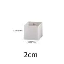 Pacote com 4 moldes de resina em cubo, 4 tamanhos, moldes quadrados de silicone transparente, 5/4/3/2 cm de profundidade, molde quadrado de silicone transparente para fundição de resina epóxi, moldes para preservação de flores