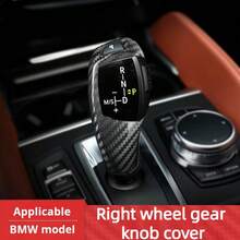 Ticify 碳纤维风格换档旋钮盖，换档面板框架装饰保护套，适用于宝马 F20 F21 F22 F23 F30 F32 F33 F34 F35 F36 F06 F12 F13 F25 F15 F16 GT3 I，耐用塑料汽车配件 (2009-2020)，也适合作为新年、情人节、复活节、父亲节、圣诞节的礼物 - 右舵換檔手把桿蓋+底座框 - 查看 10