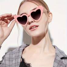 16pcs Heart-Shaped Glasses For Both Men And Women With Frames, Stylish And Atmospheric Retro Multiple Pieces, Black And White Photo Glasses For Parties, Weddings, Bridesmaids, Groomsmen, Beach Dates, Posing And Decoration - 彩色 - 查看 6