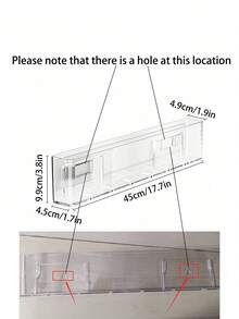 1 件亚克力免钻壁挂书架，透明亚克力儿童书籍展示架，图画书壁挂收纳盒，儿童房，杂志，易于安装壁挂书架