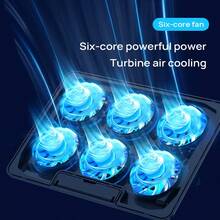 Lenovo 筆記型電腦支架ZJA8 筆記型散熱器 高度強力降溫 全面覆蓋機身 風速可調 酷炫外觀 強大相容 低噪設計 六檔可調 黑色 - 黑色 - 查看 2