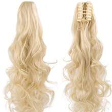 1 pieza Accesorio de pelo con coleta rizada, accesorio decorativo de coleta ondulada bouffant, adecuado para accesorios de moda de uso casual, pasadores de belleza elegantes, pasador de pelo bohemio para vacaciones, para mujer