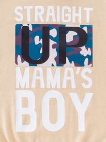 Set de 2 piezas de ropa deportiva informal de moda con estampado de letras para niños - top con capucha de manga corta y conjunto de shorts, ideal para verano