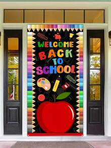 1 pieza, Pancarta de Regreso a la Escuela, Pancarta de Bienvenida para el Primer Día de Clases, Suministros de Decoración de Fondo para Decoraciones del Aula