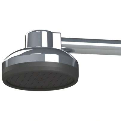 Chuveiro Ducha Fria Redondo 9cm Cromado Para Piscina Jardim Quintal | Valeplast