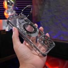 Funda de teléfono transparente, a prueba de agua y golpes, resistente a los arañazos, con soporte magnético en las 4 esquinas anti-caída para Poco X7 Pro/X6Pro/X5/X4 GT/X3Pro/F7Pro/F7Ultra/F6Pro/F5 Pro/F4/F3/M6 Pro/C61/C65/C75