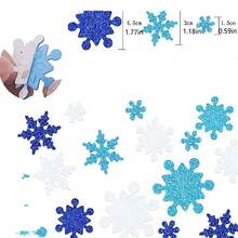 100pcs,Christmas Diy Sparkling Foam Stickers With Self-Adhesive Snowflake Shapes Are Suitable For Christmas Party Handicrafts, Christmas Crafts Or Winter Party Decorations With Self-Adhesive Snowflakes