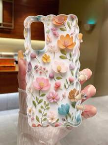 花卉图案彩绘编织透明印花防摔编织彩绘可爱外壳兼容 16/16 Pro/16 Pro Max/16 Plus、新款 14 糖果 15 彩绘保护套 Xs、Xr 彩绘 7/8P 欧洲 P15 Pro Mxa 保护防震 P14 厚 P13 软壳 P12 全覆盖 P11 兼容三星 S25 A14 A15 A16 A24 A36 A35 A24 A13 手机壳彩绘防摔创意手机壳 - 彩色 - 查看 1