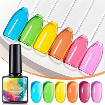 8ml Gel Nail Polish Set Popular Color Gel Nail Polish Can Remove UV LED Semi Permanent Nail Polish Nail Varnish DIY Primer Set