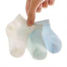 5 Pairs Baby Socks, Summer Kids Thin Version Newborn Mid-Calf Non-Binding Breathable Long Socks, Mesh Design
