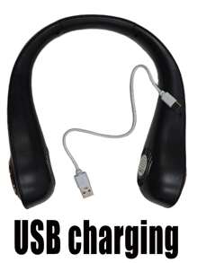 1pc Neck Hanging Fan, Portable Bladeless Neck Fan With 5 Wind Speed Adjustable, Digital Display, Suitable For Students, Office, Holiday Essentials, Outdoor Travel, Perfect Gift