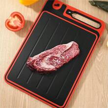 4 In 1 Multifunctional Double-Sided Defrosting Tray Chopping Blocks Wheat Straw PP Aluminium Alloy Knife Sharpener Cutting Board