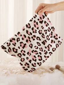 1 件便携式豹纹化妆包，双面图案拉链化妆袋，多功能旅行洗漱用品收纳包，秋季装饰，秋季装饰，房间装饰 - 彩色 - 查看 5