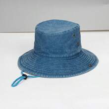 1 pièce Chapeau de seau protecteur contre le soleil pour homme, chapeau de cowboy à large bord anti-UV pour la randonnée et la pêche. Chapeau d'été adapté aux activités de plein air estivales comme la randonnée et la pêche