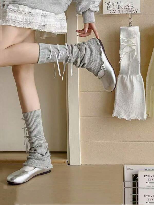 1 Paio Di Scaldamuscoli Per Donna, Scaldamuscoli Tubulari Sottili Per Modellare La Forma Delle Gambe, Adatti Per Primavera, Estate E Autunno