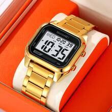 SKMEI 2478 奢华商务男士数字手表时尚电子机芯时钟不锈钢倒计时秒表腕表 - 白機 - 查看 2