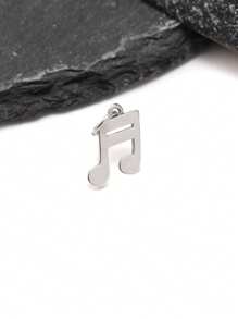 1pc Simple And Unique 925 Sterling Silver Music Note Charm DIY Pendant Delicate Jewelry Gift For Women Or Men