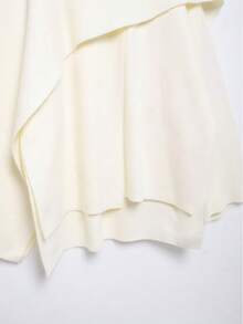 DEEKA Autumn/Winter New Slouchy Shawl Collar Long Sleeve Cropped Knitted Cardigan Sweater - Beige - View 10