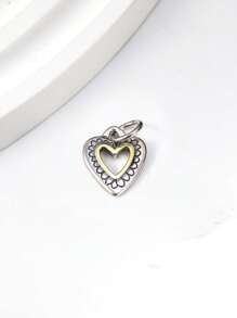 1 buc simplu și unic 925 Sterling Silver Heart Vintage Charm DIY pandantiv delicat bijuterii cadou pentru femei sau bărbați
