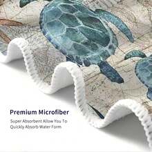 1pc Sea Turtle Beach Towel, Holiday Beach, Anti-Fouling Anti-Sand Fast Drying, Travel, Swimming, Swimming Pool, Multi-Purpose Beach Towel Beach Essentials - Multicolor - View 9