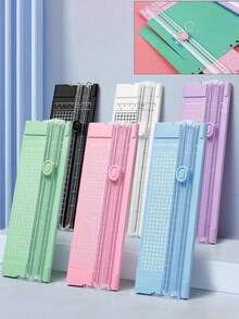 1pc Double-Edged A4/A5 Paper Cutter, Portable Office Paper Cutting Tools For Cutting Paper And Photos, Photo Trimmer Cutter Scrapbook Trimmer Lightweight Cutter Office Supplies Back To School Season,School Supplies - Multicolor - View 9
