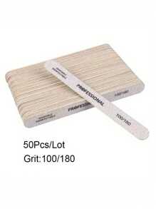 5/10/20/50pcs Professional Nail Files, 100/180/240 Grit Wooden Manicure Buffers, Pedicure, UV Gel Nail Polish, Artificial Nails, Manicure DIY Tools & Accessories