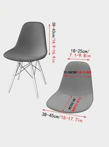 1/4/6 Pcs Solid Color Milk Silk Stretch Eames Chair Covers, Home Bedroom Living Room Dining Room Eames Chair Slipcovers, Dust And Dirt Proof
