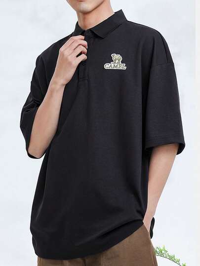 CAMEL CROWN 男士速干短袖Polo衫，夏季户外短袖徒步T恤，清凉防晒