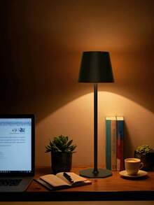 1 pieza Lámpara de escritorio inalámbrica recargable, iluminación y brillo ajustables, lámpara de mesa con altura ajustable, control táctil, diseño independiente, adecuada para comedor, dormitorio, exterior, restaurante, bar, oficina, lámpara de escritorio LED portátil con diseño de metal moderno, luz nocturna para dormitorio, lámpara LED moderna, lámpara de escritorio inalámbrica, lámpara de escritorio, pantalla, luz, luz inalámbrica, iluminación, llama - Multicolor - Ver 2