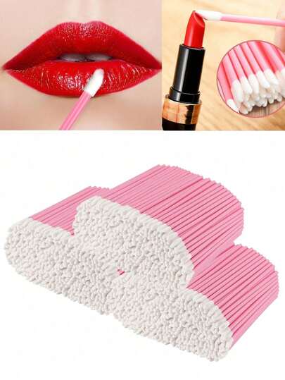 500pcs/Pack Disposable Lip Gloss Applicator, Lip Tint Wands, Makeup Brushes, Lint-Free Lip Gloss Brushes, Cosmetic Tool Set