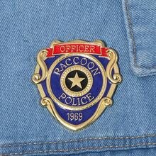 1 件胸针浣熊市警察局徽章别针男女珠宝配饰礼品彩色警察徽章 - 彩色 - 查看 10