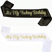 1pc It's My Birthday Ribbon Sash For Women And Men, Funny Prank Gift For 16th 18th 21st 22nd 30th 50th 60th 70th 80th 90th Birthday Parties Funny Birthday Party Straps Suitable For Any Age,Christmas