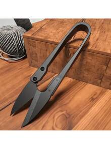 1 Piece High-Quality Black Carbon Steel Small Scissors – U-Shaped Spring Yarn Cutters For Precision Thread Cutting – Ideal For Household Sewing, Clothing Needles, Thread Tools, And Mini Plant Garden Art – Perfect For Trimming Buds, Leaves, And Delicate Sewing Projects – Compact And Durable, Ideal For Crafting, Needlework, And Gardening – A Must-Have Tool For Sewing And Gardening Enthusiasts. - Multicolor - View 9