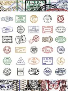 60 Stück/Pack Vintage Poststempel transparente Aufkleber zum Dekorieren von Gepäck, Kühlschrank, Büchern, Fenstern, Kleiderschränken, Schlafzimmertüren, Tagebüchern, Scrapbooking, Lernbelohnung, Hobby-Sammlung, perfektes Geschenk