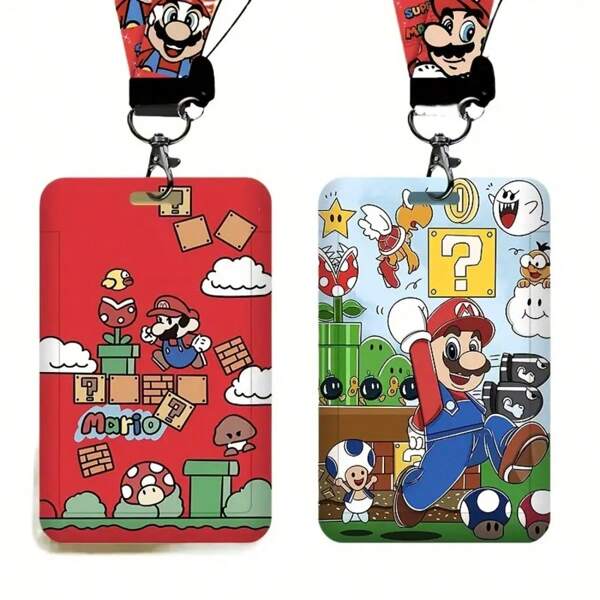 SuperMario Porte-carte, un porte-carte d'étudiant mignon de dessin animé avec des éléments du jeu. Ce porte-carte de style anime est conçu pour protéger les cartes de bus, de métro et d'accès. Il comprend une lanière avec un héros de jeu vidéo classique et convient aux adolescents de 15 ans et plus, en faire un cadeau parfait pour la Saint-Valentin et Noël. Accessoires de voiture, breloques de sac, sac à dos pour l'école