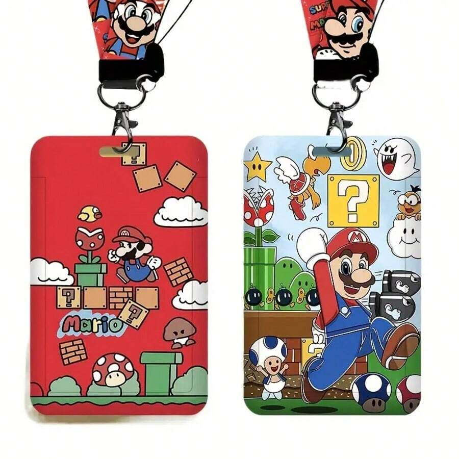 SuperMario Porte-carte, un porte-carte d'étudiant mignon de campus de dessin animé avec des éléments du jeu. Ce porte-carte de style anime est conçu pour protéger les cartes de bus, de métro et d'accès. Il comprend un cordon tour de cou de héros de jeu vidéo classique et convient aux adolescents de 15 ans et plus, en en faisant un cadeau parfait pour la Saint-Valentin et Noël. Accessoires de voiture, breloques de sac, sac à dos pour l'école, gothique Y2k