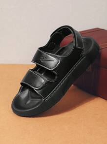 Men's Fashion Casual Sandals, Summer Shoes, Beach Outdoor Slip-On With Adjustable Heel Strap, Thick Sole, Open Toe, Breathable