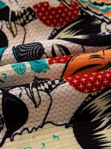 男士休闲夏威夷风格沙滩短裤，夏季 - 黃色 - 查看 3