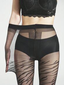 1 pieza Pantimedia con estampado animal para mujeres, leggings delicados y sexy