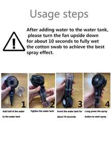 Portable Fan With Mist Humidifier, Mini USB Rechargeable Handheld Fan With Water Spray, 800mAh Battery Desk Fan, Lightweight Handheld Fan - Suitable For Office, Outdoor, Travel And Camping - Stay Cool Anytime! Refreshing Comfort For Indoor And Outdoor Travel, Essential For Summer, Beach Vacation, Back To School, Gifts, Holiday Essentials