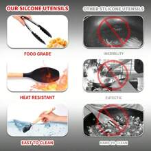 44pcs Silicone Cooking Tools Set With Storage Bucket, High Heat Resistant Non-Stick Cookware Spatula & Ladle, Kitchen Utensils Kit