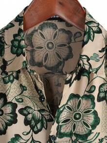 Mens Hawaiian Shirt Short Sleeve Button Down Tropical Shirts Casual Floral Summer Beach Shirt