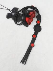 MARLIWOO 1 件时尚哥特风格复古小众嘻哈女式吊坠项链 - 黑紅色 - 查看 4