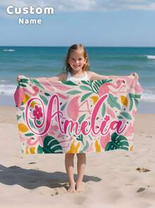 1PC Customized Name Ocean Beach Towels,Personalized Kids Beach Towel,Summer Birthday Gift For Kids,Custom Name Beach Towel,Custom Beach Towel For Girls/Boys,Perfect For Outdoor Beach Travel Swimming Gym Yoga, Beach Accessories,Custom Beach Towel For Friends, Multiple Sizes Of Beach Towels To Choose Froml