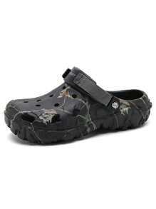 ﻿1 Pair Men's Lightweight Comfortable Clogs Hollowed Out Anti Slip Garden Shoes Men Mesh Summer Sandals For Men's Casual Outdoors Non-Slip Thick Sole Beach Flip Flops Slippers