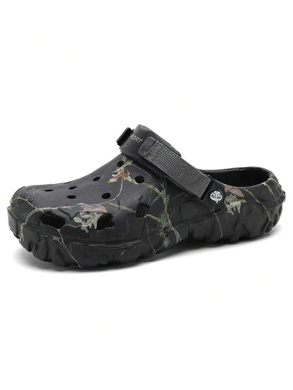 ﻿1 Pair Men's Lightweight Comfortable Clogs Hollowed Out Anti Slip Garden Shoes Men Mesh Summer Sandals For Men's Casual Outdoors Non-Slip Thick Sole Beach Flip Flops Slippers