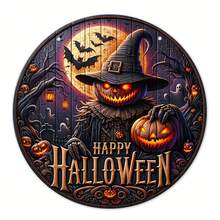 Dekorasi Gantung Rumah Kayu Halloween, Dekorasi Penyihir Horor, Tanda Kayu Bulat, Dekorasi Kreatif, Dekorasi Rumah, Dekorasi Halloween, Dekorasi Musim Gugur, Dekorasi Ruangan - MultiWarna - View 7