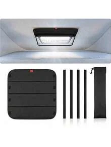 1 Set RV Skylight Thermal Insulation Cover, Waterproof Sunshade Canvas For Travel Trailer, Foldable RV Windshield And Awning Cover - Multicolor - View 12