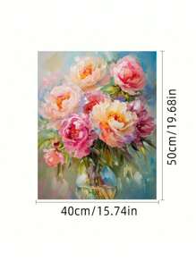 Beginner Friendly Digital Oil Painting Of Beautiful Flowers, Ultra-Clear Pattern, Rich Paint Easy To Color, Easily Create Artistic Masterpieces, Suitable For Decoration And Gift-Giving For Holidays! High Cost-Performance Digital Oil Painting, Massive Patterns To Choose From, Sufficient And Durable Paints, Experience The Sense Of Accomplishment Of A Master Painter At Home, Frameless 40x50cm