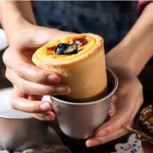 1/3/5 PCS Aluminum Baking Cups, Small Round Baking Molds, Nonstick Mini Pudding Molds - Round Baking Cups For Desserts, Tarts, And Eggs For Ovens, Used For Making Round Pudding Cake Cups, Round Pudding Cake Cups, Jelly Molds